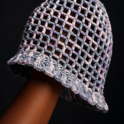 Mesh Hat and Two Scrunchies Set